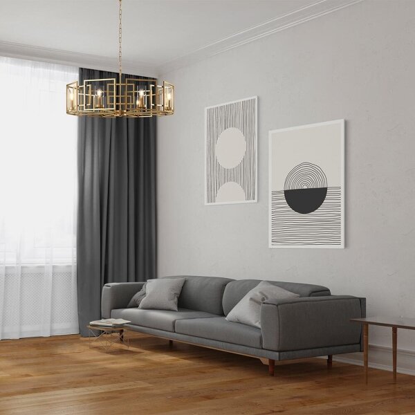 Lustră pe lanț Maytoni H009PL-08G BOWI 8xE14/40W/230V