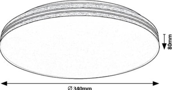 Plafonieră LED Rabalux 71175 OSCAR LED/18W/230V 4000K d. 34 cm