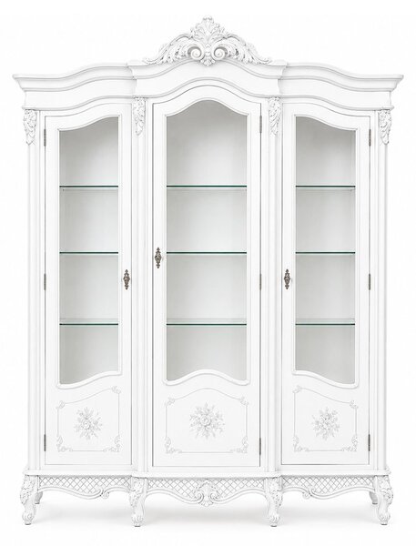 Vitrină lemn masiv 3 Uși Edward, 177,6 × 56 × 230 cm - Standard