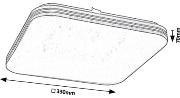 Plafonieră LED Rabalux 71178 OSCAR LED/18W/230V 3000K 33x33 cm