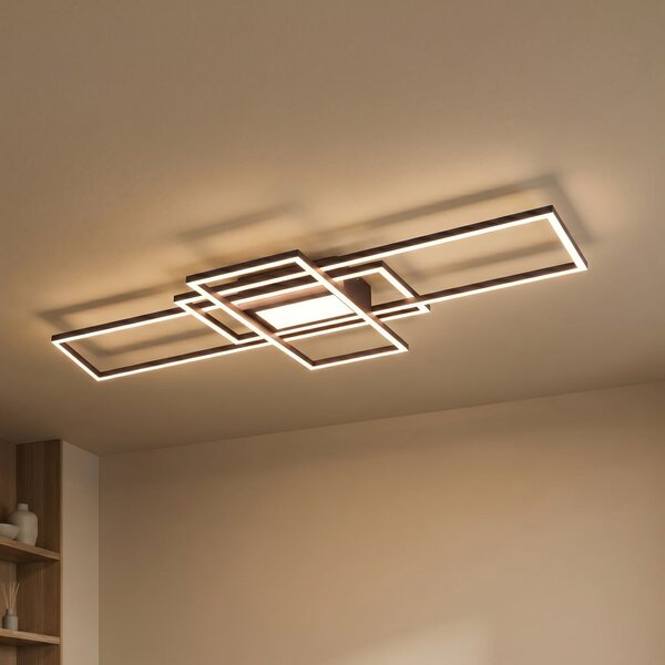 Trio Lighting Plafonieră Irvine LED 3.000-6.500 K, antracit, reglabil, Negru, Camera de zi / sufragerie, Metal, Modern