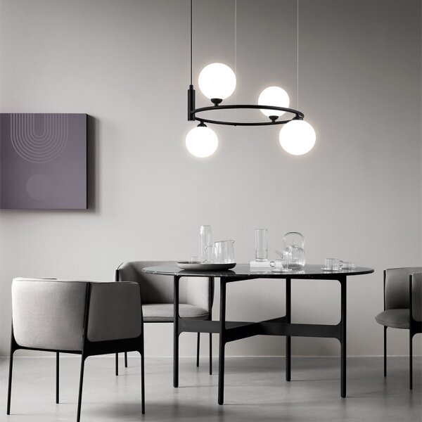 Lustră pe cablu Maytoni MOD013PL-04B RING 4xG9/25W/230V negru