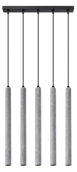 Lustră pe cablu Sollux SL.1274 PASTELO 5xG9/8W/230V beton