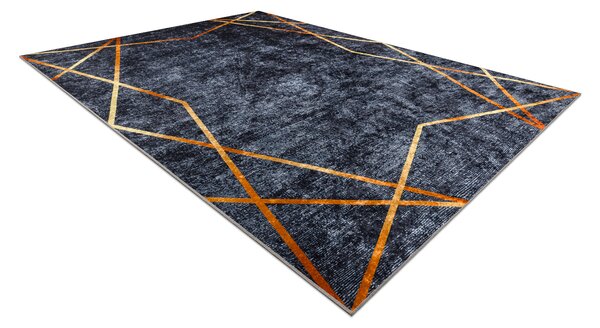 MIRO 51233.810 covor lavabil Geometric anti-alunecare - gri inchis