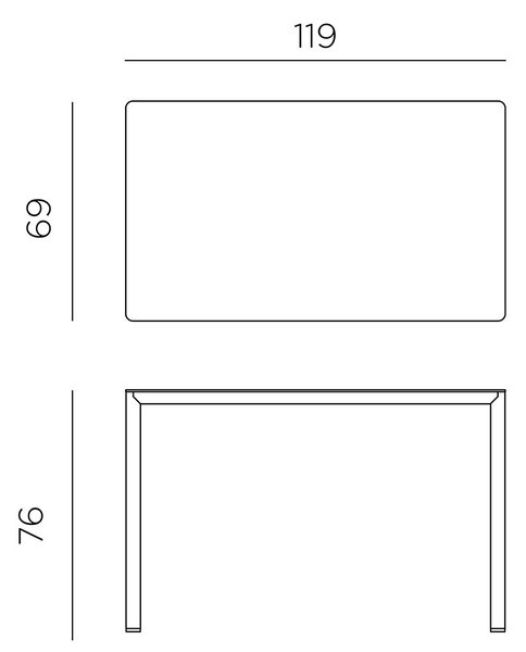 Masa Exterior Nardi - Piave 120x70 - Tortora materia