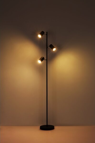 Lampadar Globo 57910SB ROBBY 3xGU10/5W/230V negru