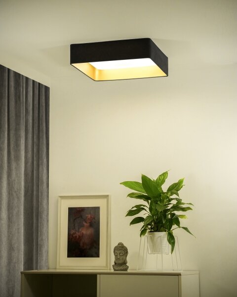 Plafonieră LED dimabilă Brilagi VELVET SQUARE LED/36W/230V Wi-Fi Tuya gri + telecomandă