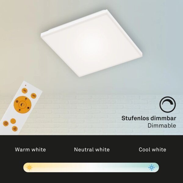 Panou LED dimabil Briloner 7378-016 LED/12W/230V + telecomandă