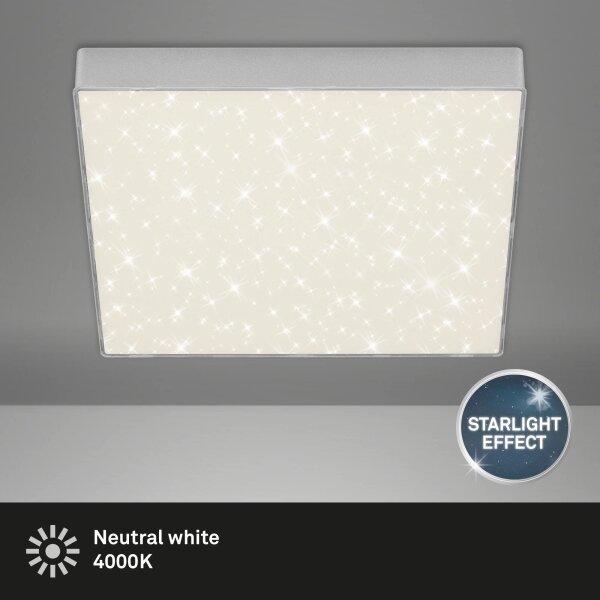 Plafonieră LED Briloner 7078-414 STAR SKY LED/21W/230V 28x28 cm argintiu