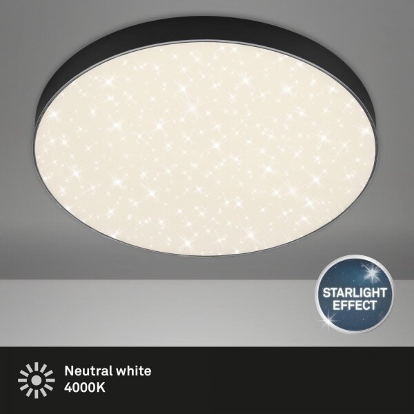 Plafonieră LED Briloner 7075-415 STAR SKY LED/24,5W/230V d. 38 cm negru