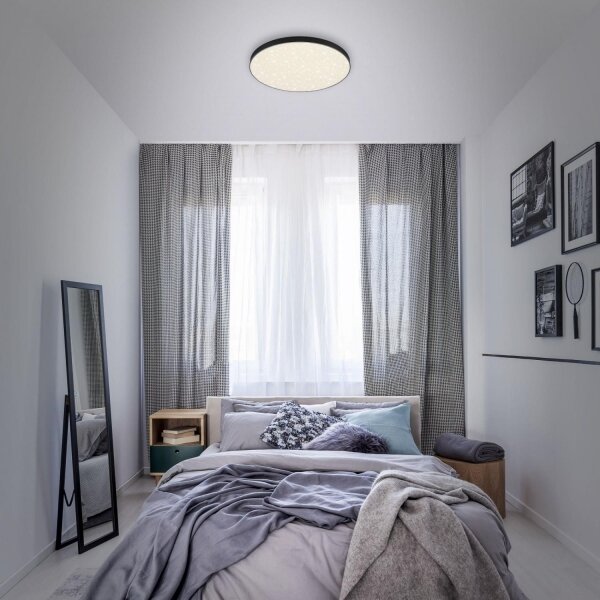 Plafonieră LED Briloner 7075-415 STAR SKY LED/24,5W/230V d. 38 cm negru