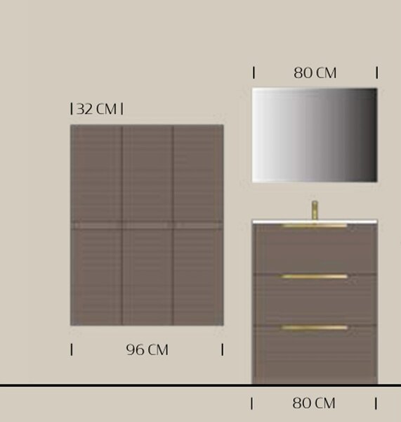 Set lemn masiv mobilier baie suspendat Serina 120/160/176/180 cm - 160 L