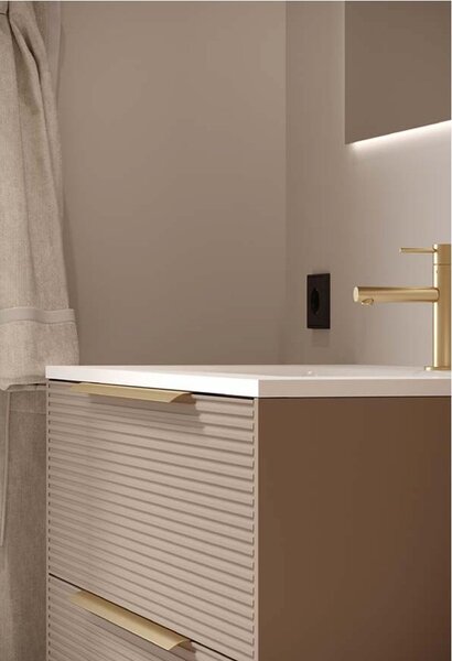 Set lemn masiv mobilier baie suspendat Serina 120/160/176/180 cm - 160 L