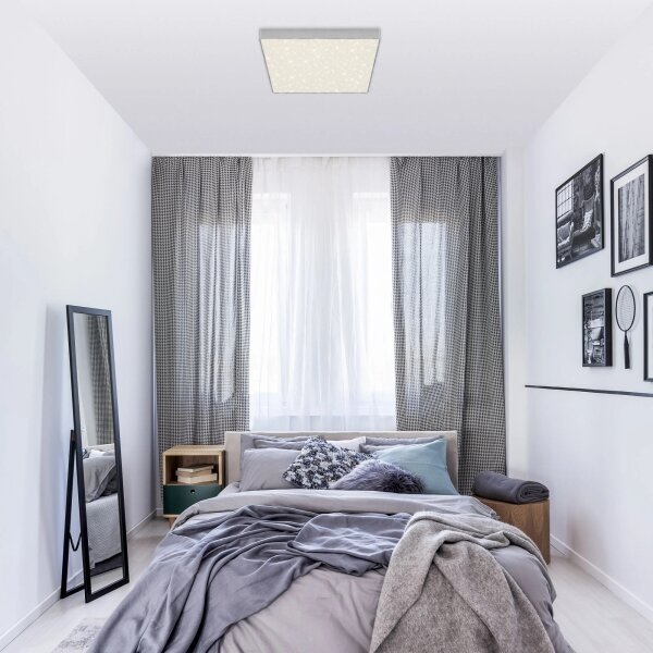 Plafonieră LED Briloner 7078-414 STAR SKY LED/21W/230V 28x28 cm argintiu