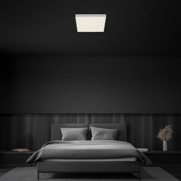 Plafonieră LED Briloner 7078-414 STAR SKY LED/21W/230V 28x28 cm argintiu