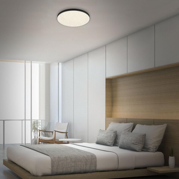 Plafonieră LED Briloner 7075-415 STAR SKY LED/24,5W/230V d. 38 cm negru