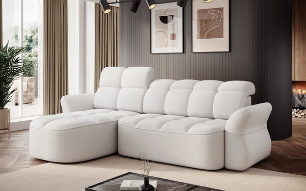 Colțar lemn masiv extensibil Beneth 301×185 cm Personalizabil - Stânga, royal 18