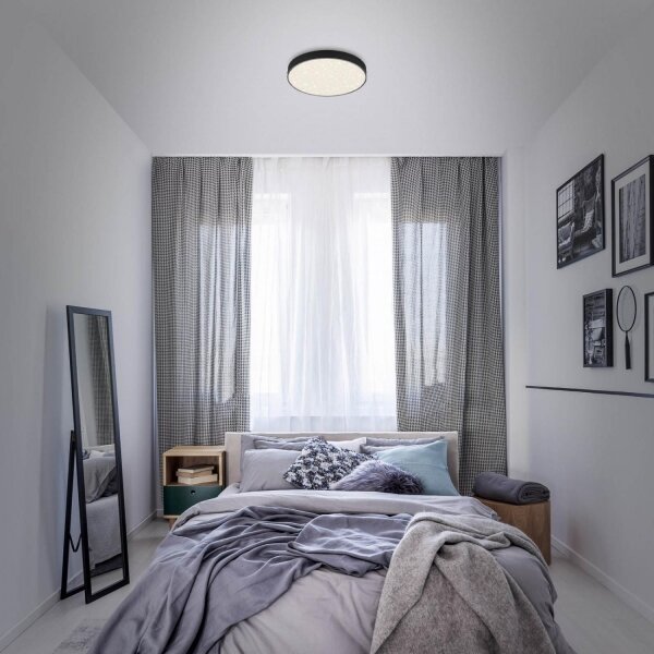 Plafonieră LED Briloner 7074-415 STAR SKY LED/21W/2300V d. 28 cm negru