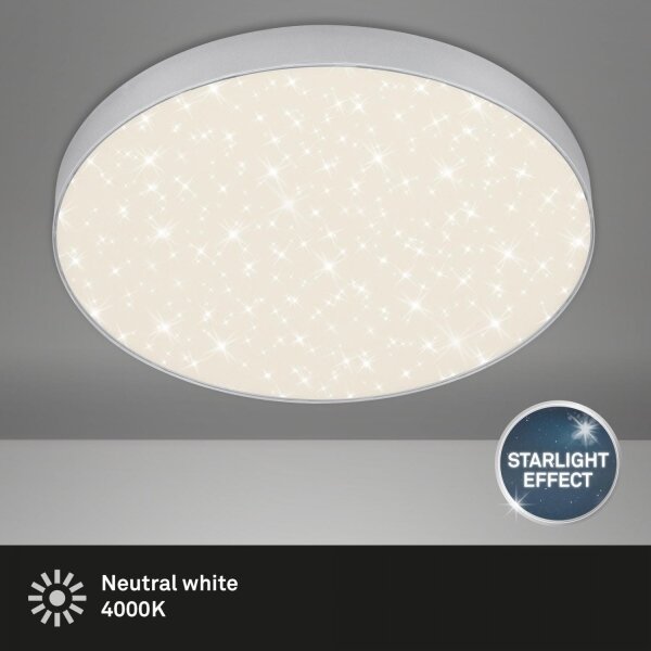 Plafonieră LED Briloner 7075-414 STAR SKY LED/24,5W/230V d. 38 cm argintiu