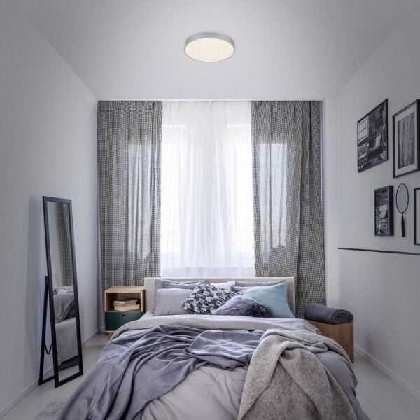 Plafonieră LED Briloner 7074-414 STAR SKY LED/21W/230V d. 28 cm argintiu