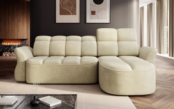 Colțar lemn masiv extensibil Beneth 301×185 cm Personalizabil - Stânga, royal 18