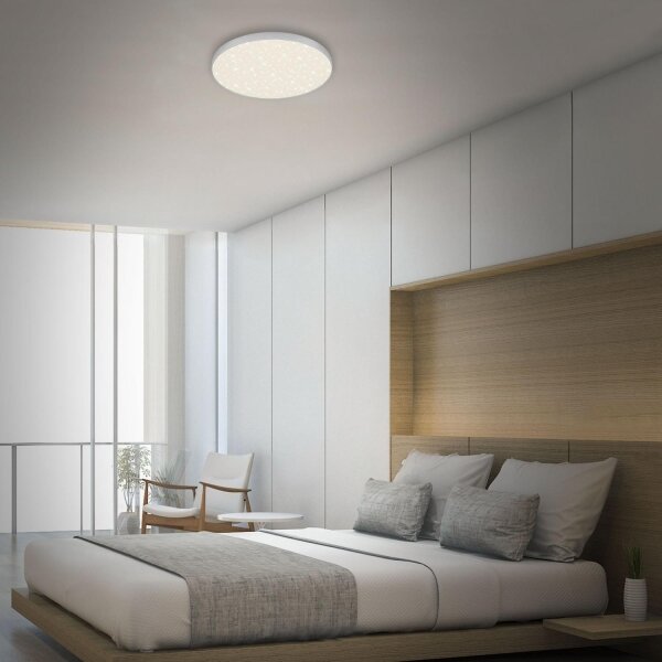 Plafonieră LED Briloner 7075-414 STAR SKY LED/24,5W/230V d. 38 cm argintiu