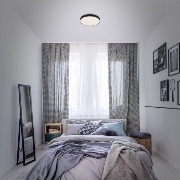 Plafonieră LED Briloner 7073-415 STAR SKY LED/16W/230V d. 21 cm negru