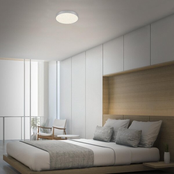 Plafonieră LED Briloner 7074-414 STAR SKY LED/21W/230V d. 28 cm argintiu