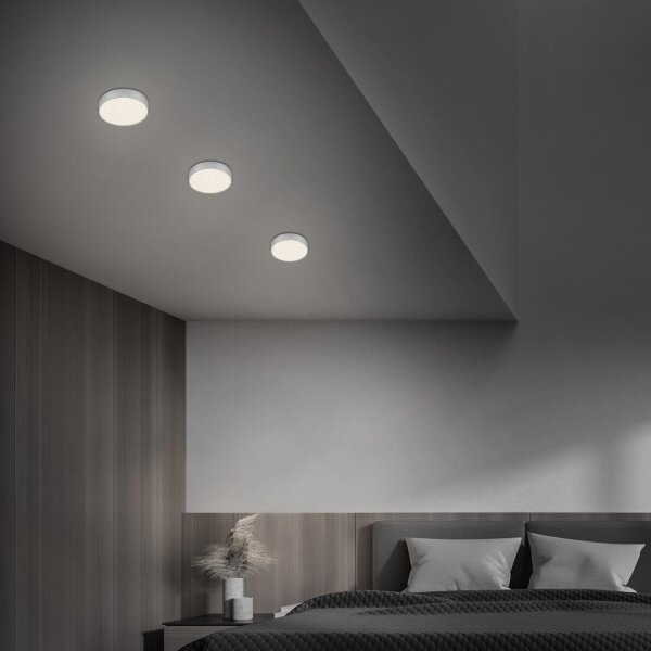 Plafonieră LED Briloner 7072-414 STAR SKY LED/11W/230V d. 15 cm argintiu