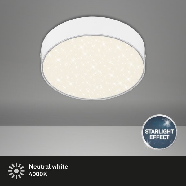Plafonieră LED Briloner 7072-416 STAR SKY LED/11W/230V d. 15 cm alb