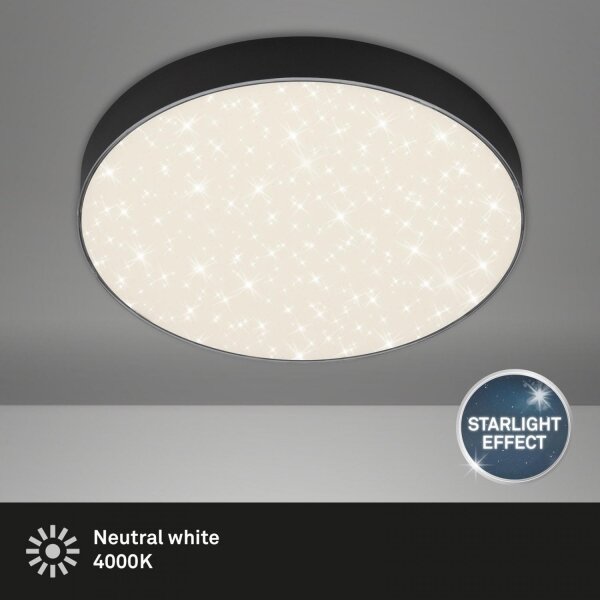 Plafonieră LED Briloner 7074-415 STAR SKY LED/21W/2300V d. 28 cm negru