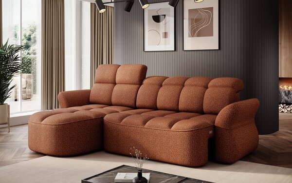 Colțar lemn masiv extensibil Beneth 301×185 cm Personalizabil - Stânga, royal 18