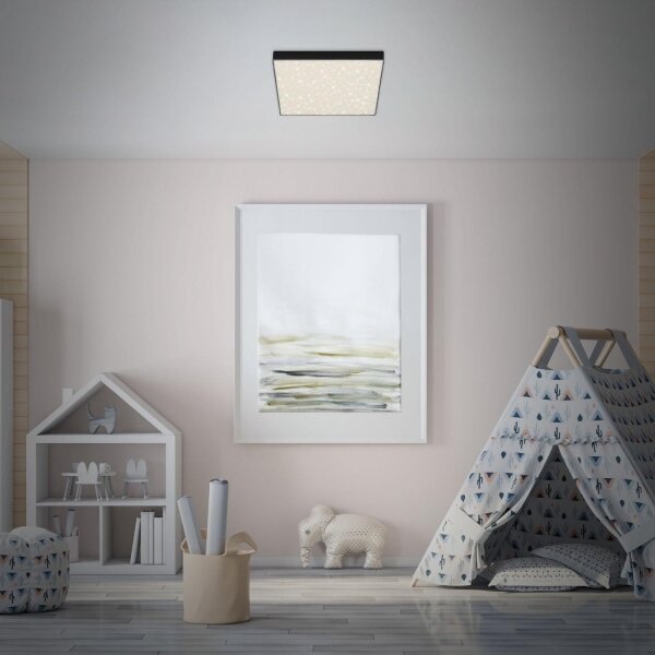 Plafonieră LED Briloner 7078-415 STAR SKY LED/21W/230V 28x28 cm negru
