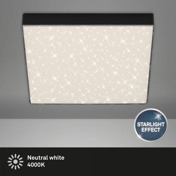 Plafonieră LED Briloner 7078-415 STAR SKY LED/21W/230V 28x28 cm negru