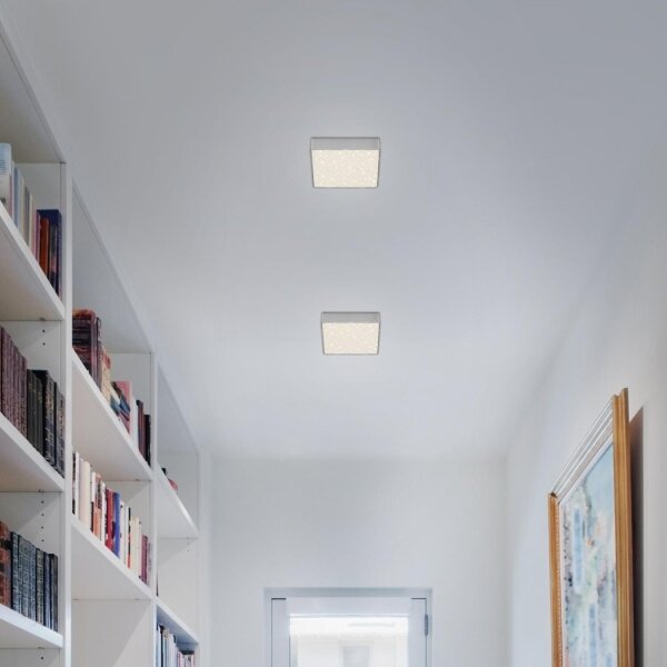 Plafonieră LED Briloner 7076-414 STAR SKY LED/11W/230V 15x15 cm argintiu