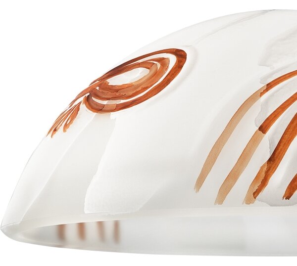 Abajur de rezervă din sticlă SFERA E27 120x300 mm alb/portocaliu