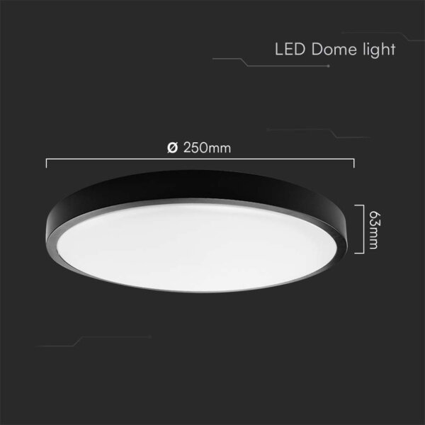 Plafonieră LED pentru baie LED/18W/230V 6500K IP44 negru