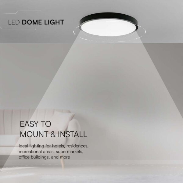 Plafonieră LED pentru baie LED/18W/230V 6500K IP44 negru