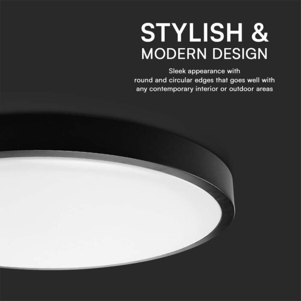 Plafonieră LED pentru baie LED/18W/230V 6500K IP44 negru