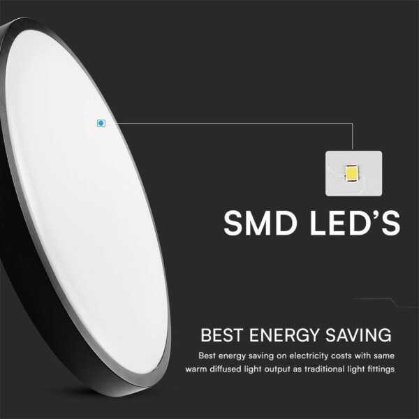 Plafonieră LED pentru baie LED/18W/230V 6500K IP44 negru