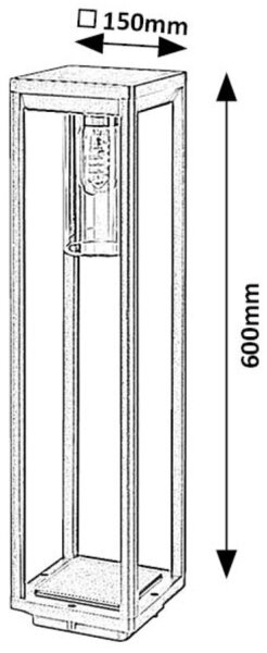 Lampă de exterior Rabalux 77087 ZERNEST 1xE27/15W/230V IP54 negru