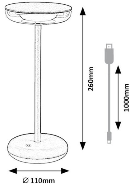Lampă LED dimabilă de exterior Rabalux 77089 KONIN LED/6W/5V IP44 maro