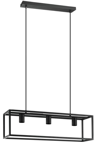 Lustră pe cablu Eglo 43032 ELDRICK 3xE27/40W/230V negru