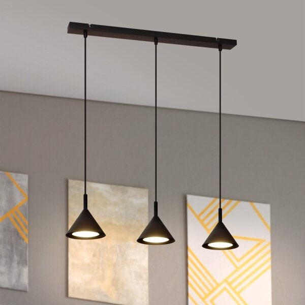 Lustră pe cablu ETNA 3xGX53/10W/230V negru