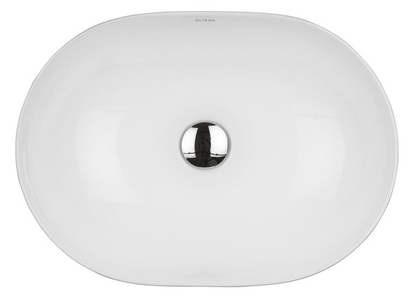 Oltens Hamnes lavoar 49.5x35.5 cm ovale de blat alb luciu 40319000