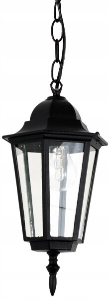 Lustră de exterior pe lanț 1xE27/60W/230V neagră