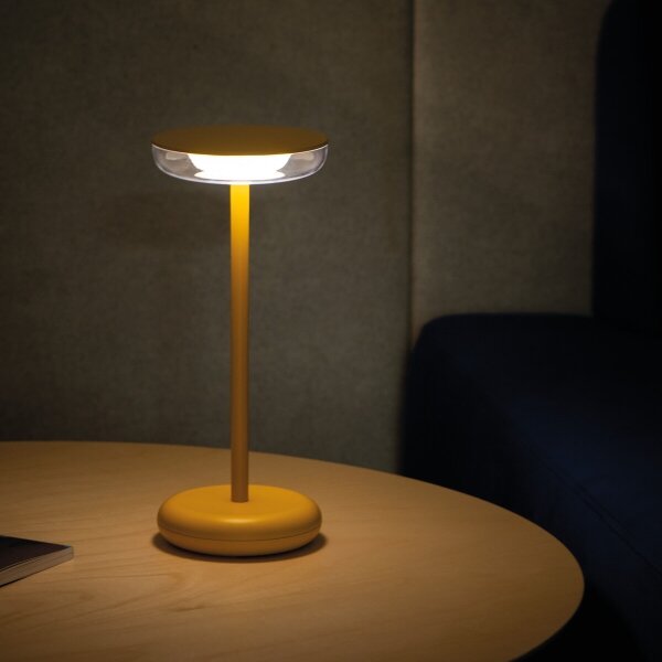 Lampă LED reîncărcabilă dimabilă Kanlux 37314 FLUXY LED/1,7W/1800 mAh IP44 galben