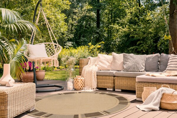 Covor sisal Floorlux rotund 20195 mais si coffee