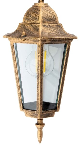 Lustră de exterior pe lanț 1xE27/60W/230V aurie IP44