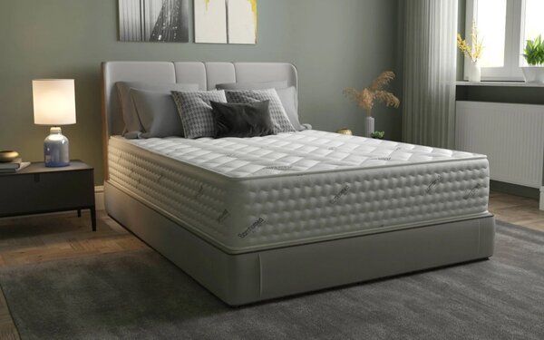 Saltea Model S10, Arcuri si Spuma cu Memorie, Inaltime 30 cm, Husa tratament antiacarieni - 140x200cm